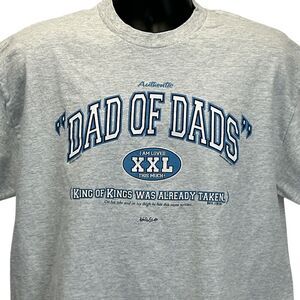 Vintage Dad of Dads Jesus T Shirt Mens X-Large Kerusso Christ Christian Tee Gray